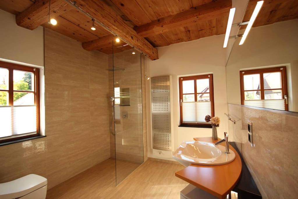 Komfort-Ferienwohnung "Zur Schmiedebruecke" Großschönau Buitenkant foto